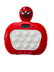 Поп Іт електронна іграшка антистрес Pop it Quick Push Led Version Людина-павук