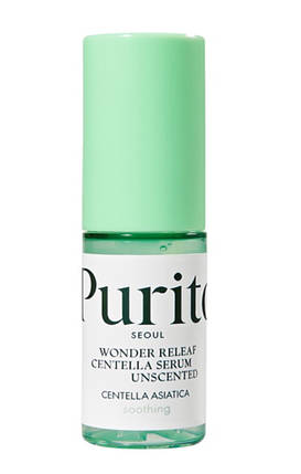 Мініатюра сироватки з центеллою без олій Purito Seoul Wonder Releaf Centella Unscented Serum 15 мл, фото 1