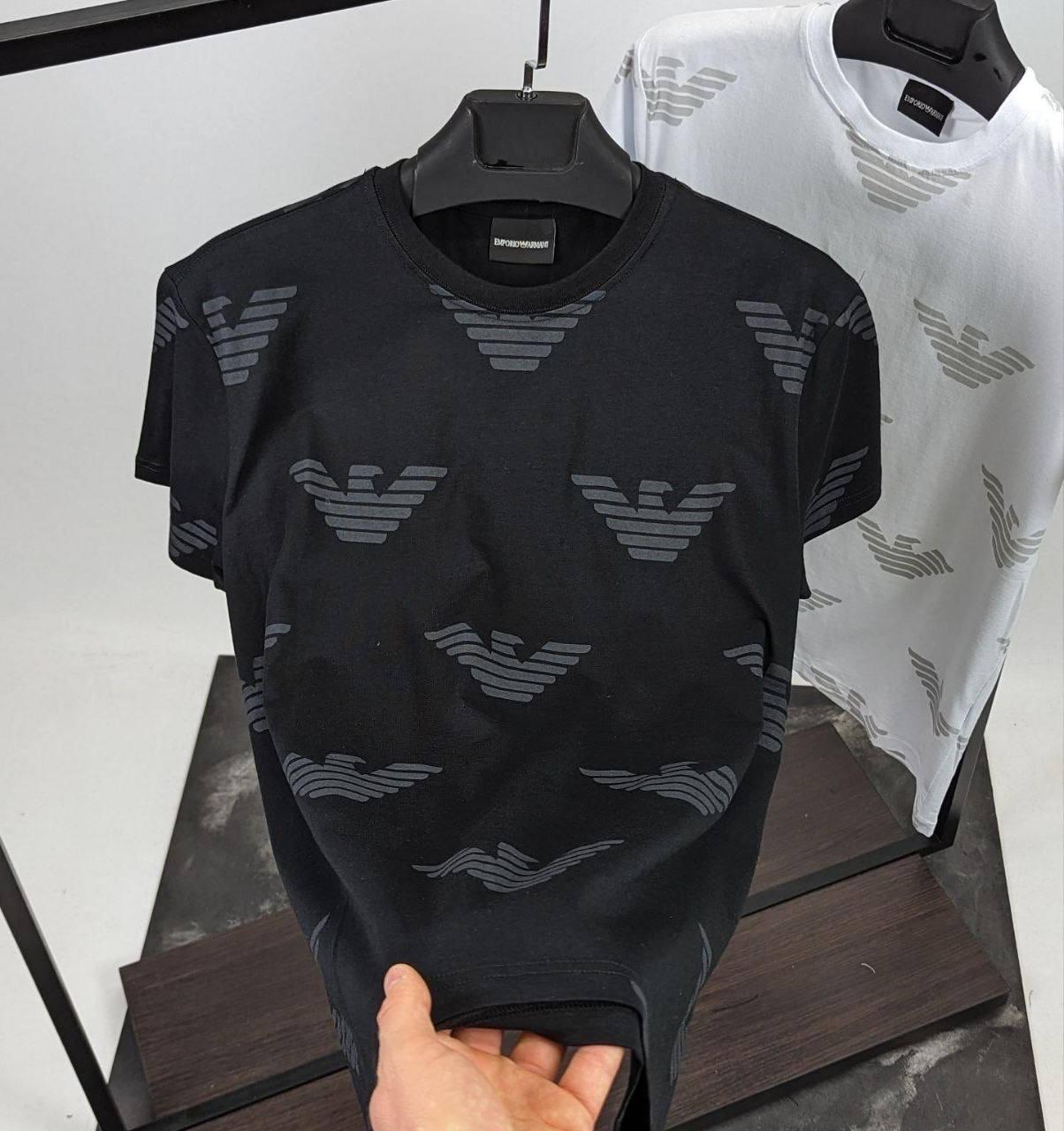 Чоловіча футболка Armani CK7291 чорна S, L