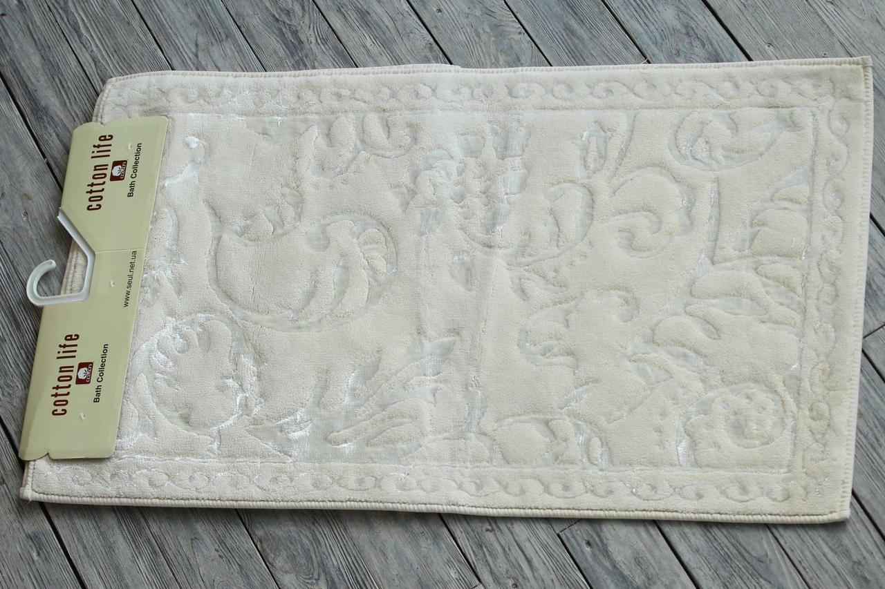 Килим 60х100, 50х60 молочний Cotton Life 21755, фото 1