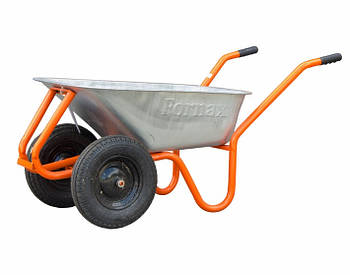 Тачка будівельна двоколісна D-22 з пневматичним колесом PN 4.0*8 металева втулка