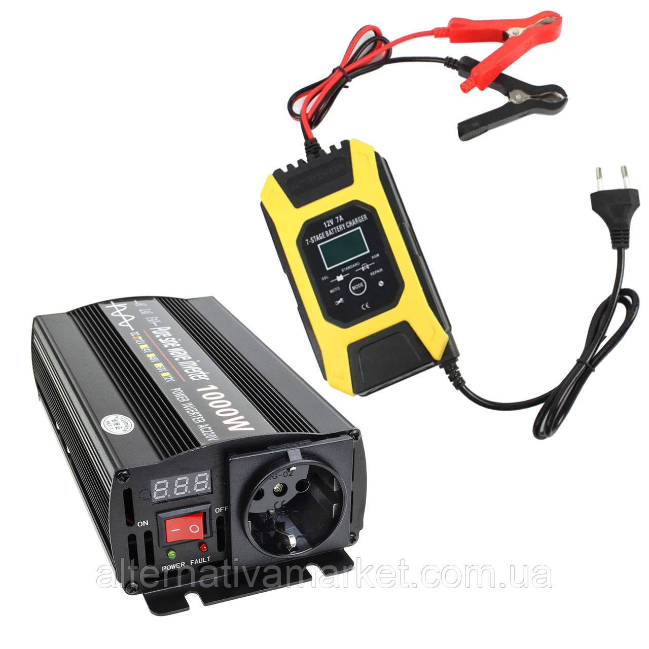 Инвертор 12 220 с чистой синусоидой и зарядным устройством: продажа ...