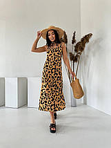 Літній сарафан із принтом леопард розміри норма, фото 3