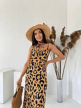 Літній сарафан із принтом леопард розміри норма, фото 5