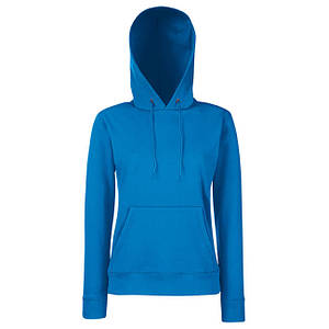 Толстовка жіноча з капюшоном однотонна. Синя