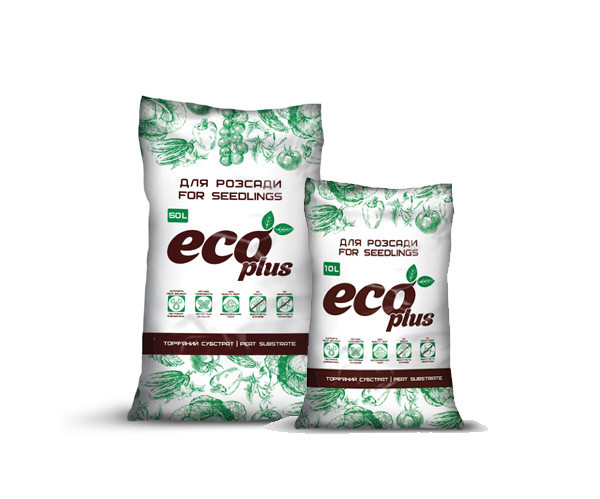 Торфяний субстрат ECO PLUS Хоббі для розсади 50 л