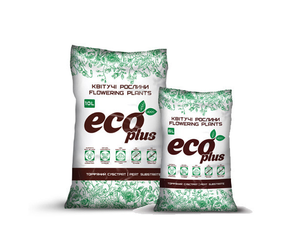 Торф'яний субстрат ECO PLUS Хоббі для квітучих рослин 10 л