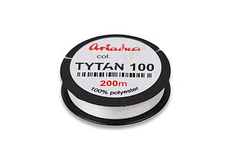 Нитка бісерна TYTAN 100, біла, 200м