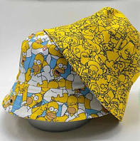 Літня двостороння панама унісекс СІМПСОНИ (Розмір 50-52,53-54,54-55,56-57), Жовта