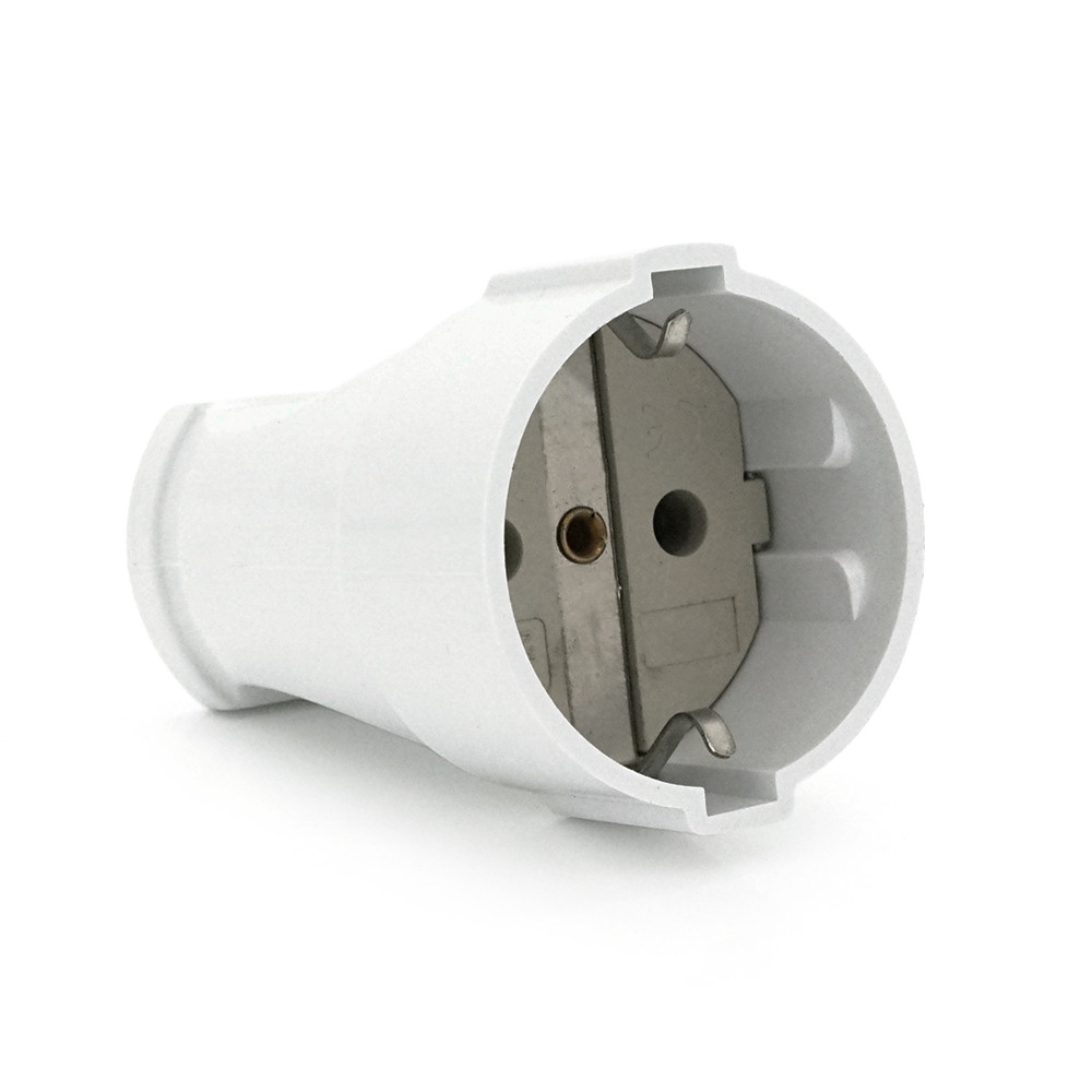 Штепсельний роз'єм з заземленням 16A 250V A102, White, Q15, фото 1