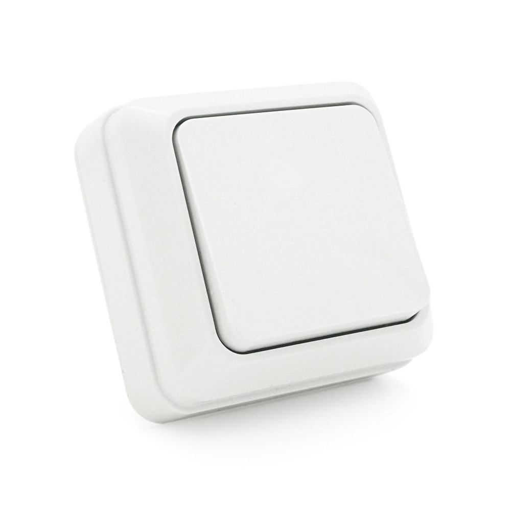 Вимикач одинарний зовнішнього монтажу, White, Q10, фото 1
