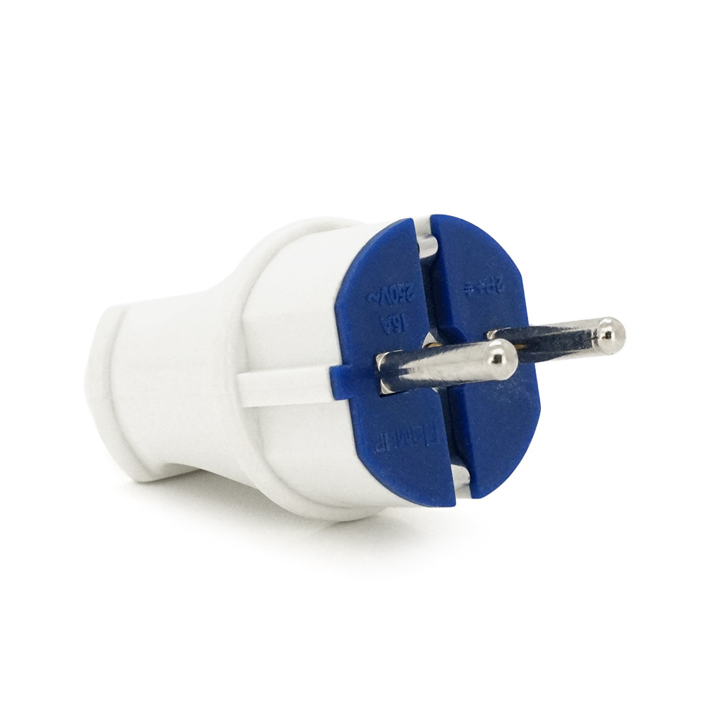 Вилка з заземленням 10 / 16А 250V A712, White, Q20, фото 1