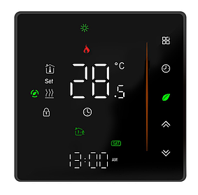 Терморегулятор Ecoset PWT 006 сенсорний програмований для теплої підлоги (чорний)