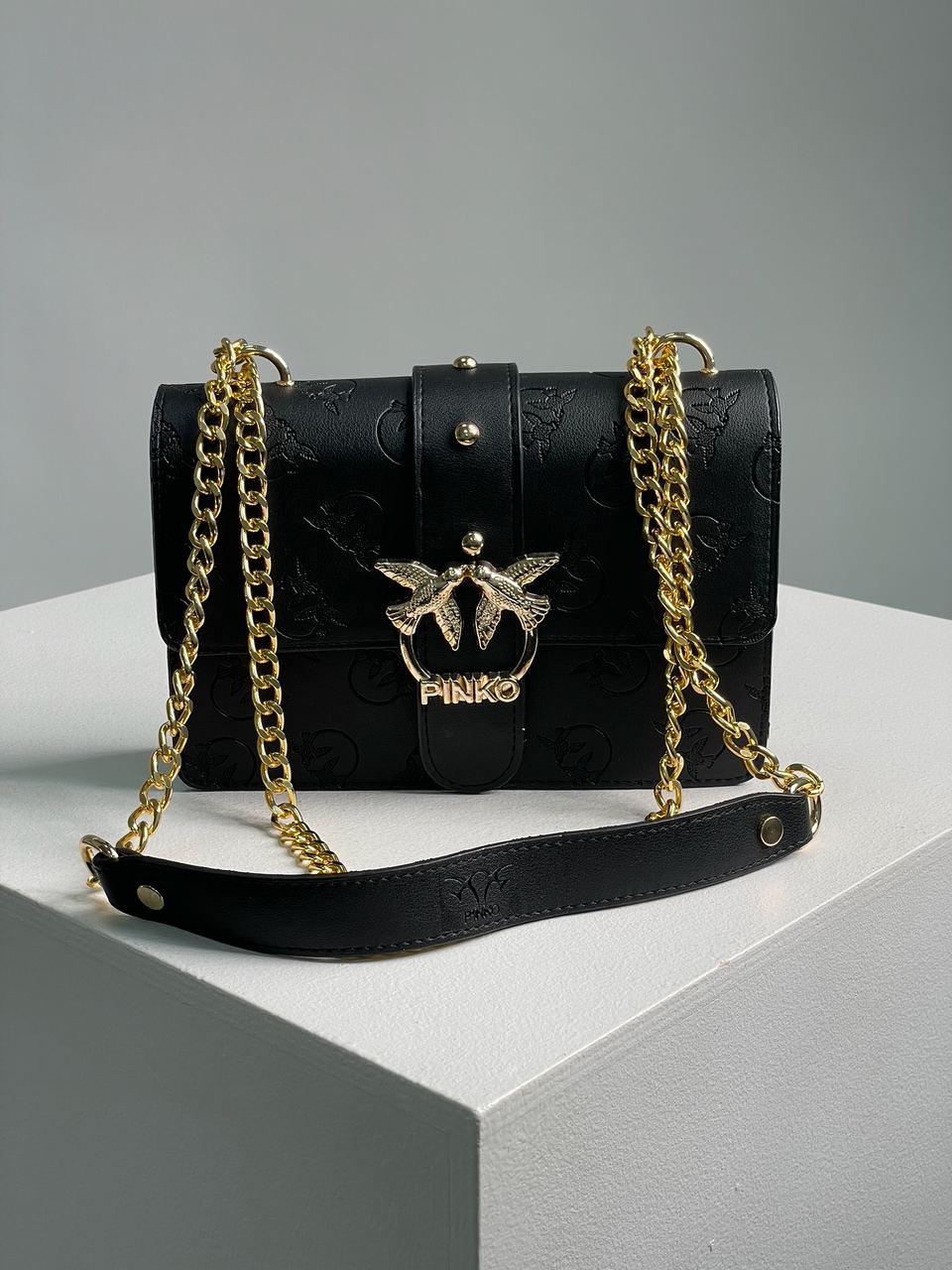 Жіноча сумка Пінко чорна Pinko Black Classic Love Bag Icon Simply