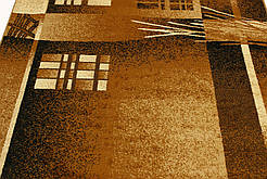 Коричнева килимова доріжка хіт-сет SUPER ELMAS 3007A D.Green/Ivory ширина 120 см