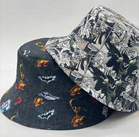 Літня двостороння панама унісекс БЕТМЕН (Розмір 50-52,53-54,54-55,56-57), Чорна/Сіра