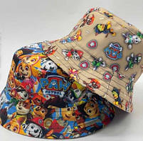 Літня двостороння панама унісекс ЩЕНЯЧИЙ ПАТРУЛЬ (Розмір 50-52,53-54,54-55,56-57), Чорна/Бежева