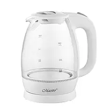 Чайник електричний Maestro MR-063 2.2кВт 1,7л скляний білий