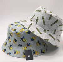 Літня двостороння панама унісекс ПОСІПАКИ (Розмір 50-52,53-54,54-55,56-57), Сіра/Біла