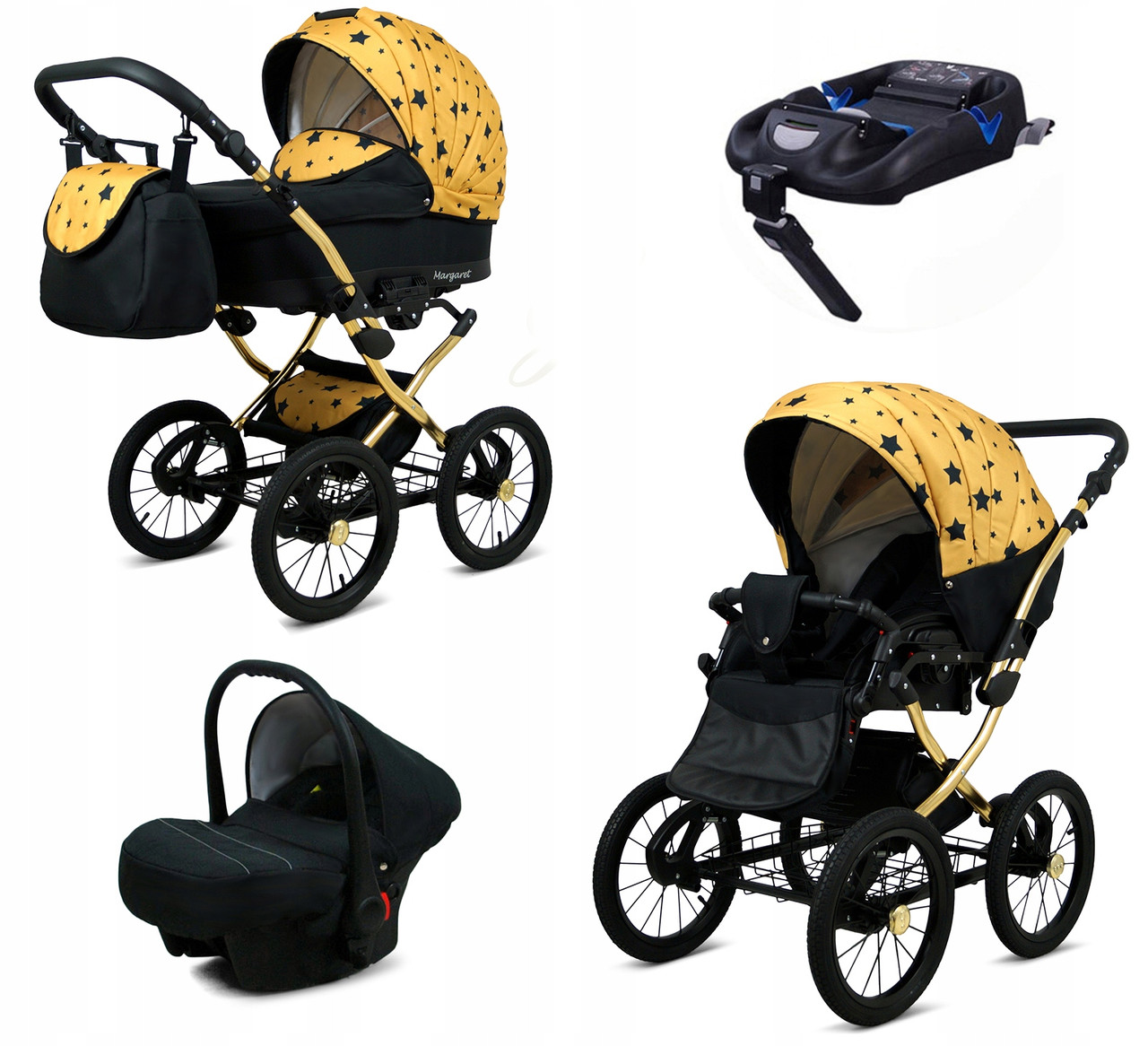 Дитячий візочок 4в1 BabyLux Margaret Gold