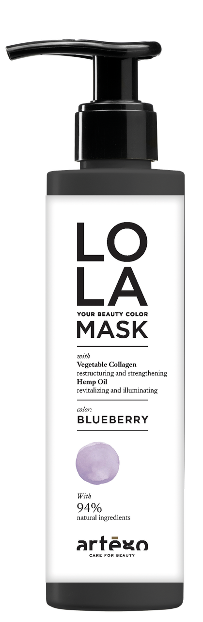 LOLA Your beauty color mask BLUEBERRY 200мл пом'якшення жовтого від-ку, на натур або сивому волоссі