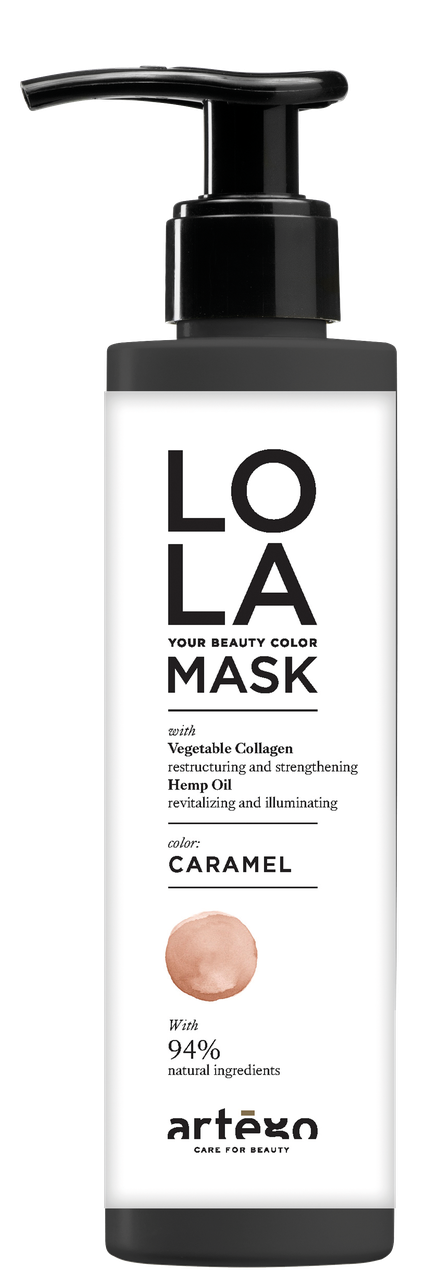 LOLA Your beauty color mask CARAMEL 200мл тон-ня світлого во-ся додається карамельно-рожевий від-к, фото 1