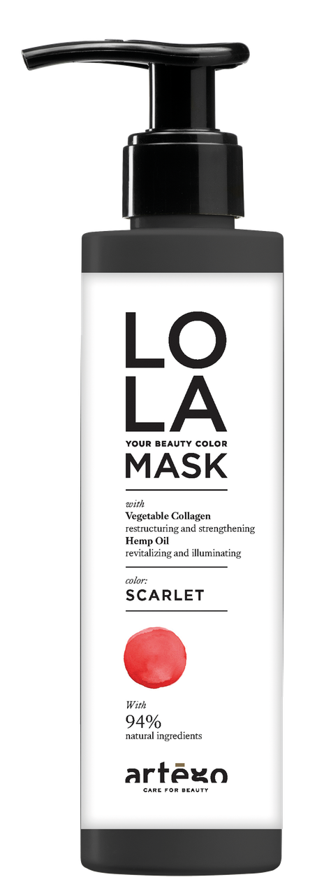 LOLA Your beauty color mask SCARLET 200мл відродження та посилення бордовіих та червоних тонів