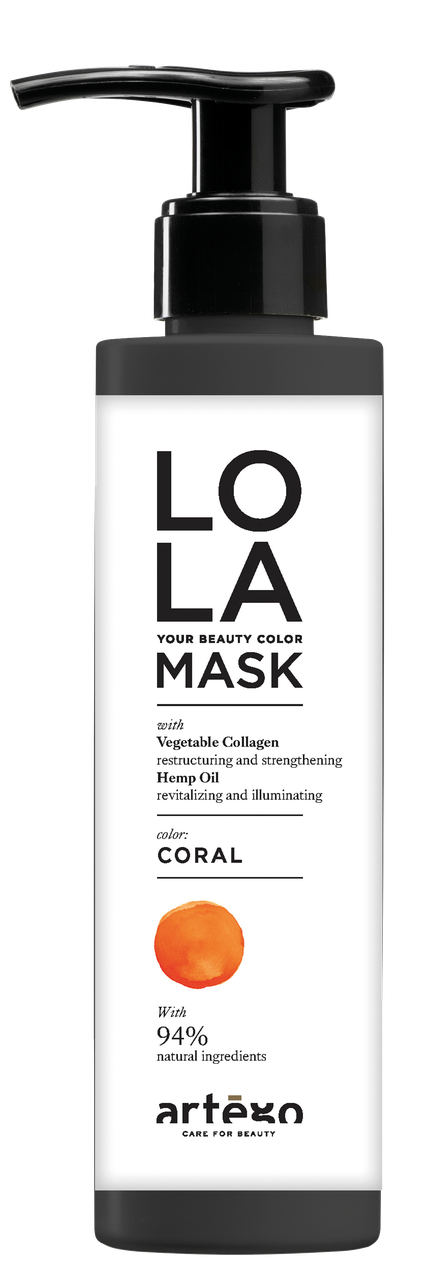 LOLA Your beauty color mask CORAL 200мл відродити та посилити мідні та червоні тони.