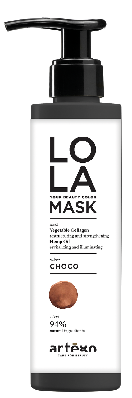 LOLA Your beauty color mask CHOCO 200мл створити або оживити теплі відтінки на натуральних шатенках