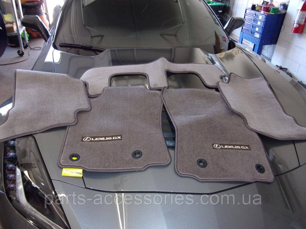 Lexus GX GX460 2014-2019 Коври коврикі килимки велюрові коричнові 3 ряда Нові Оригінал