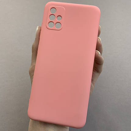 Чохол для Samsung Galaxy A51 чохол накладка із закритою камерою на телефон самсунг а51 рожевий q7n, фото 1