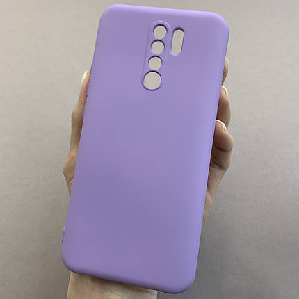 Чохол для Xiaomi Redmi 9 чохол накладка із закритою камерою на телефон сяомі редмі 9 бузковий q7n, фото 1
