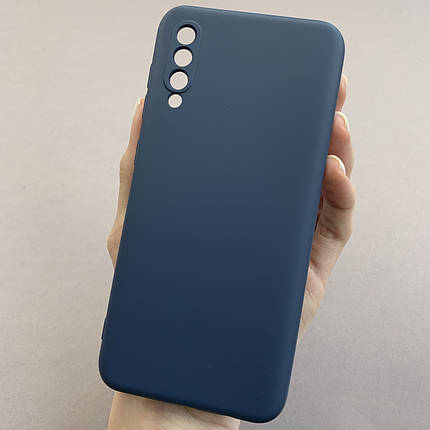 Чохол для Samsung Galaxy A50s чохол накладка із закритою камерою на телефон самсунг а50с темно-синій q7n, фото 1