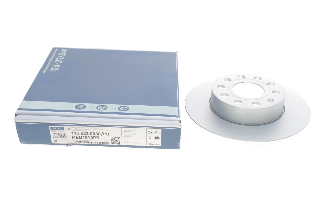 Meyle 115 523 0038/PD Диск гальмівний задній Volkswagen Caddy III, Golf VI, Jetta III, Touran, Golf V, Jetta City