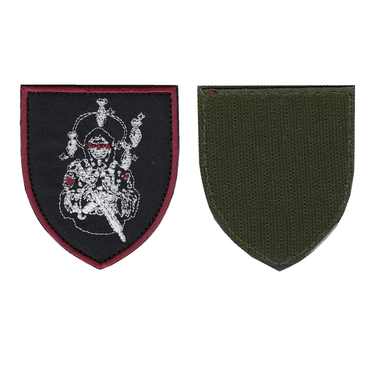 Шеврон військовий / армійський, Смерть, на липучці, на чорному ЗСУ. 8 см*7 см, фото 1