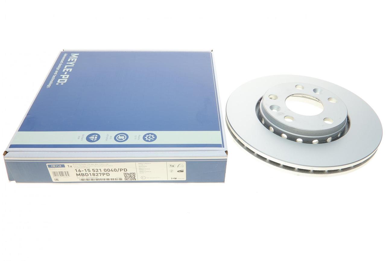 Meyle 16-15 521 0040/PD Диск гальмівний передний Renault Megane CC, Megane III, Fluence, Scénic III, Laguna III