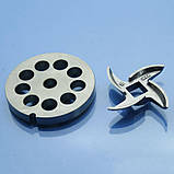 Решітка м'ясорубки Vektor TK-12 ТК-12MT ТК-М12 12мм та ніж, фото 7