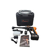 Акумуляторна мийка високого тиску з безщітковим двигуном TigerProTech  C-WS021, тиск 35 Bar, АКБ 21В/4Аг, кейс, фото 7