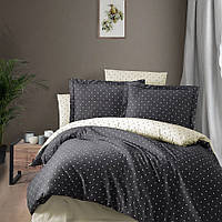 Постельное белье Сатин Люкс First Choice 100% Cotton Турция полуторный размер 160*220 см Point Antracite