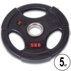 Диски обгумові для штанги LIFE FITNESS 5 кг 51 мм для силових тренувань