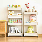 Полиця-органайзер трьох’ярусна велика пластикова, полиця-етажерка підлогова на три яруси, фото 2