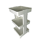 Полиця-органайзер трьох’ярусна велика пластикова, полиця-етажерка підлогова на три яруси, фото 5