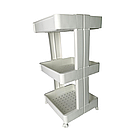 Полиця-органайзер трьох’ярусна велика пластикова, полиця-етажерка підлогова на три яруси, фото 7