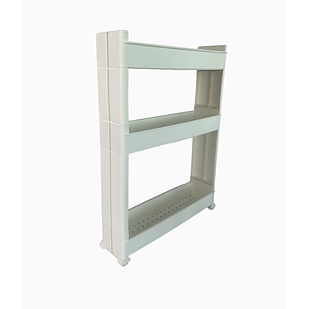 Полиця-органайзер трьох’ярусна велика пластикова, полиця-етажерка підлогова на три яруси