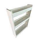 Полиця-органайзер трьох’ярусна велика пластикова, полиця-етажерка підлогова на три яруси, фото 5