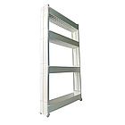 Полиця-органайзер чотирьох`ярусна пластикова, полиця етажерка підлогова на чотири яруси, фото 3