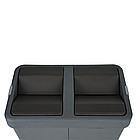 Відро для сміття подвійне 14+14л пластикове, з поворотною кришкою антрацит, фото 3