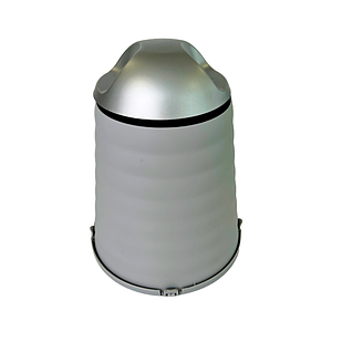 Відро для сміття на 7л пластикове з поворотною кришкою сіре