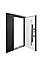 Полуторні вхідні двері з терморозривом Carat Black, фото 3