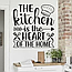 Вінілова наклейка Кухня серце будинку 49х50см The kitchen heart Happy Pocket Чорний матовий HP-072S-070M, фото 3